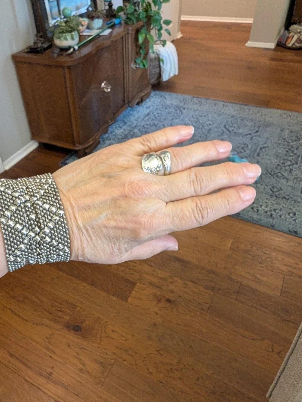 Silver-Tone Beaded Statement Bracelet - Women's Jewelry